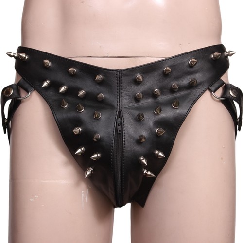 Men real leather spiked - real,