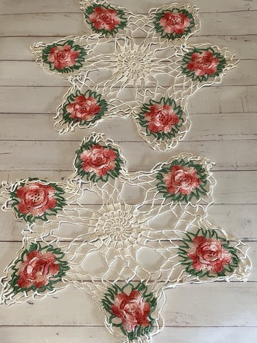 Vintage crochet doily set - vintage, of