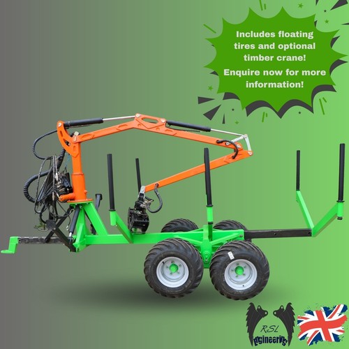 Telescopic timber trailer - 3t,