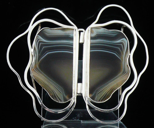 Sterling silver agate nurses - sterling, &