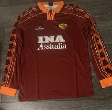 Roma 98/99 Home Long Sleeve Shirt– Retro-Size L-BNWT-UK STOCK- 1 Day Dispatch