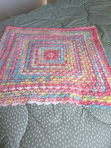 Hand crocheted baby blanket - hand,
