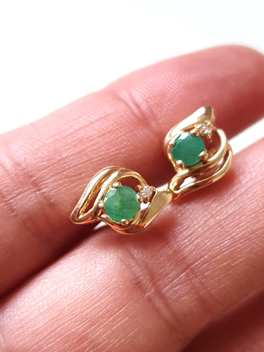 Natural green emerald and - green,