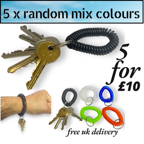 Spiral keychain plastic wrist - spiral,