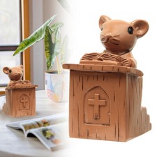 Church Mouse Vicar Pulpit Resin Statue Ornament Home Decors Bible Cathedral