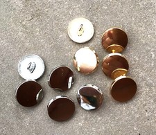 15mm Gold or Silver Blazer Jacket buttons Alloy Pack size 5, 10 or 20