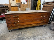 Large A0 Solid Wood Plan Chest