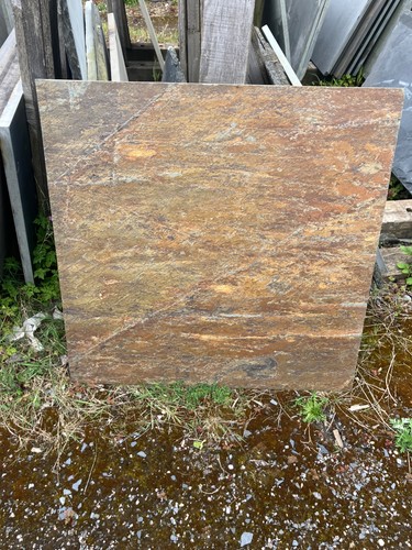 Natural rustic slate hearth - natural,