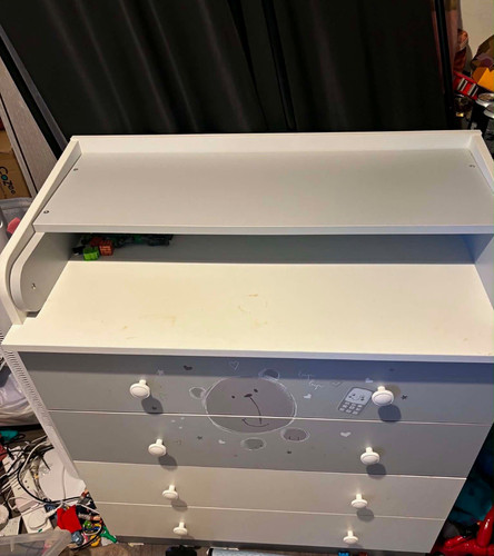 White grey wooden baby - white, &