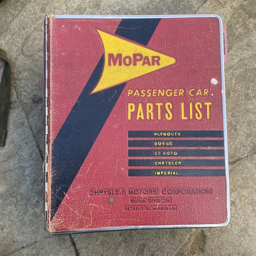 Mopar passenger car parts list - mopar,