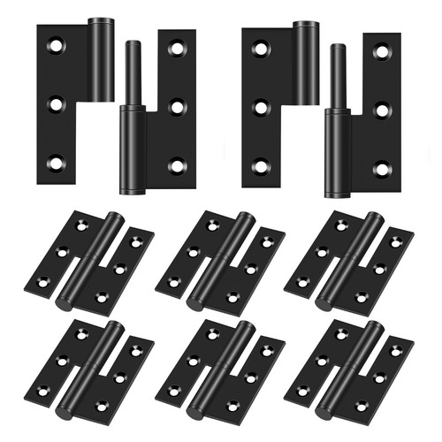 Lift off hinge 3in black - black, door