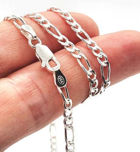 Silver chain necklace - chain, curb
