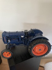 Universal Hobbies Fordson Major E27N Model Tractor. Dark Blue & Orange. 1:16