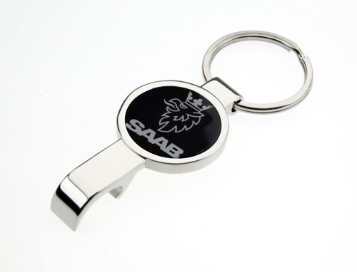 Saab black logo polished - black,
