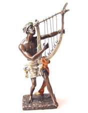 Bronze Figurine Musician Arabs Viennese Style Bronze