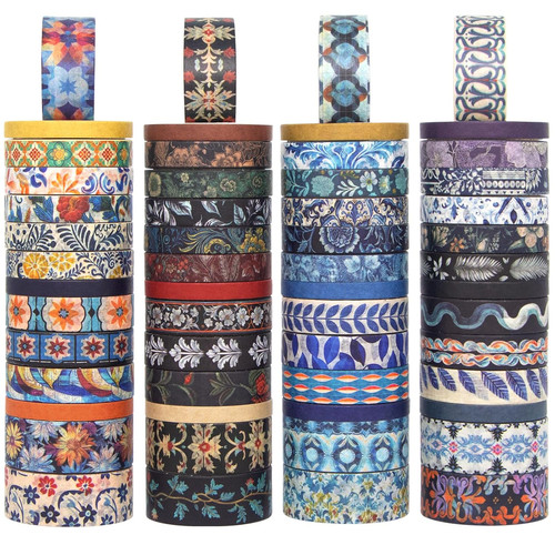 Floral washi tape - floral, 56