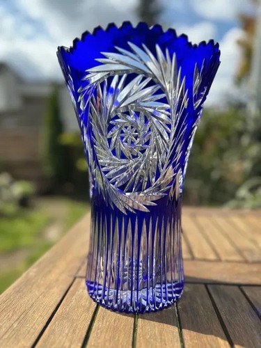 Vintage czech bohemian cobalt - czech,