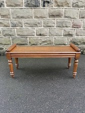 Antique Oak Hall Seat Bench