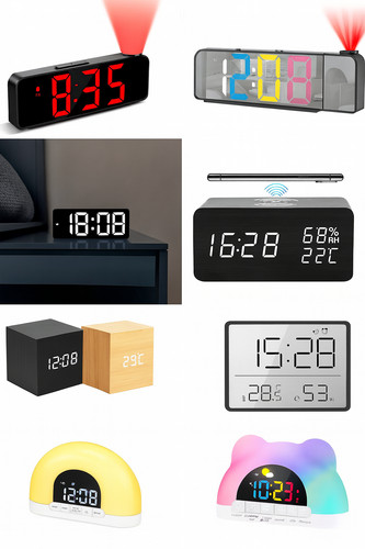 Led digital alarm clock - led,