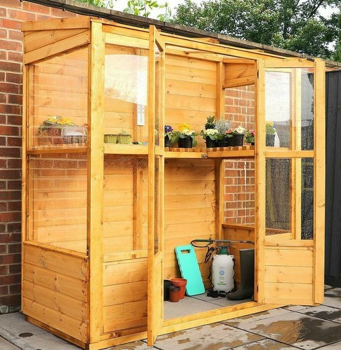 Garden lean greenhouse - lean, to
