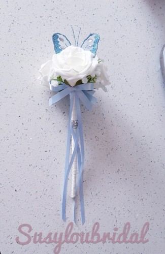 Blue ivory butterfly wand - &,