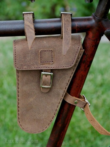 Vintage brown leather bike - brown,