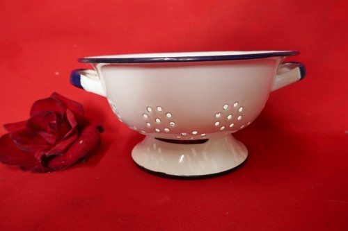 Vintage white enamelware - vintage,