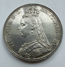 1887 Crown - Victoria British Silver Coin*483