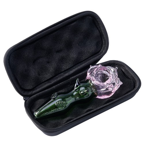 Rora flower glass pipe pink - glass,