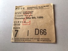 BLACK SABBATH Original Ticket