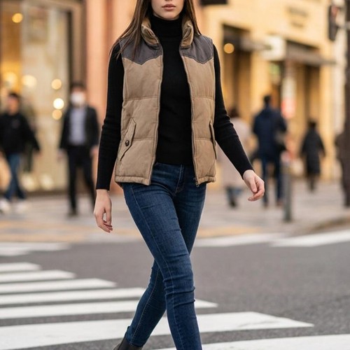 Women massimo dutti vest brown - dutti,
