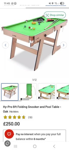 Folding pool table 6ft - folding,