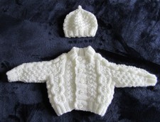 Hand knitted cable cardigan