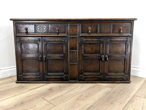 Sideboard vintage dark oak - sideboard, 4