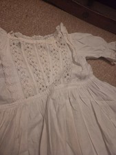 antique christening gown and underslip