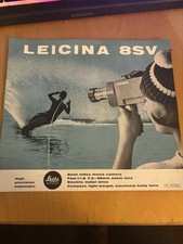 Leicina 8SV Camera Instruction Book/ Manual