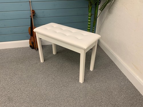 New white piano stool with - white,