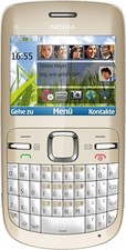 Nokia C3-00 - Golden White (Unlocked) Smartphone