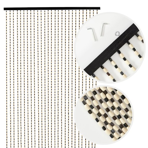 Wooden beaded door - beaded,