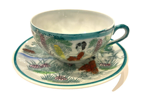 Vintage moriage tea - vintage, saucer