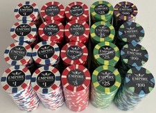 (500) EMPIRE CARD ROOM CERAMIC POKER CHIPS SET