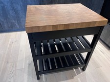 Ikea Vadholma Kitchen Island Black And Wood - VALUE!