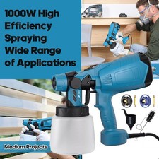 1000W Electric Paint Sprayer Spray Painting Gun Set Fence Wall Furniture DIY