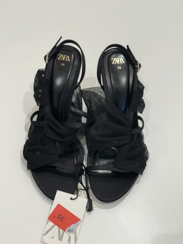 Zara new black sandal - zara,