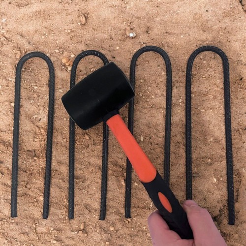 10x shaped rebar stakes - 10x, u-shaped