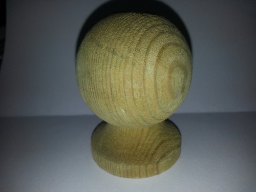 Treated wooden ball finial - 1,