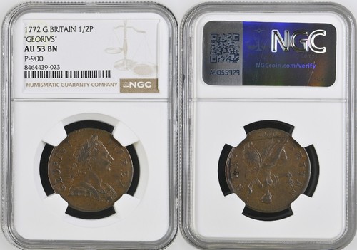 1772 george iii halfpenny - 1772,