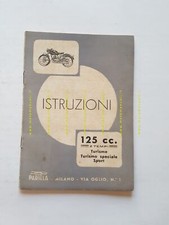 Parilla 125 Sport - Turismo Speciale -Turismo 1954 manuale uso originale