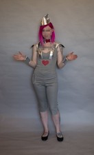 Ladies Sexy Tin Man Fancy Dress Costume Wizard Of Oz S 8/10 Pantomime 