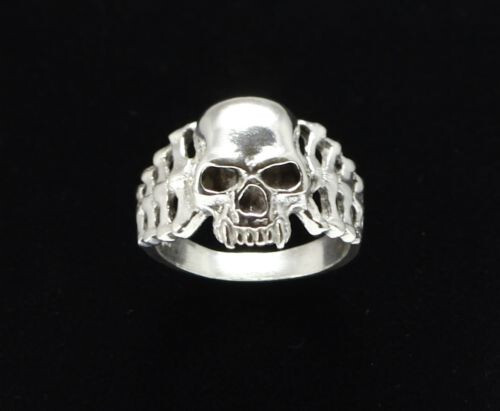 Gothic skull biker - skull, 925